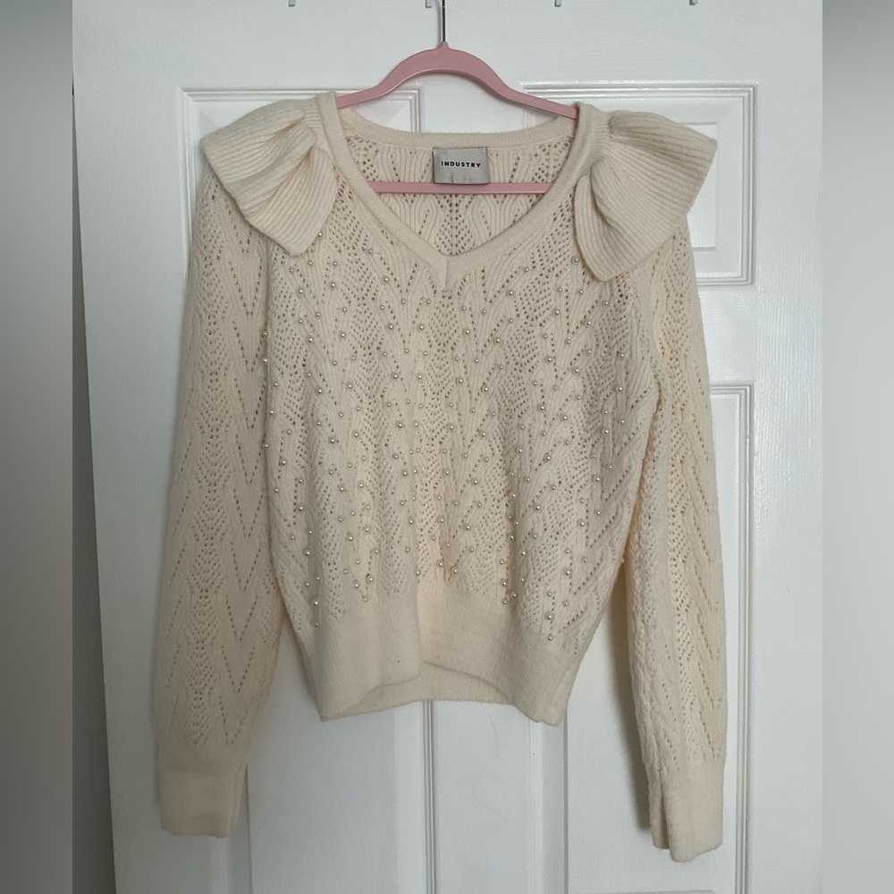 Pearl Ruffle Sweater
